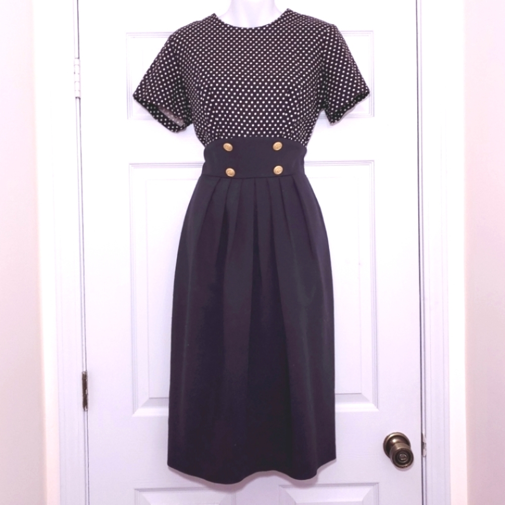 VINTAGE 50s style polka dot dress
